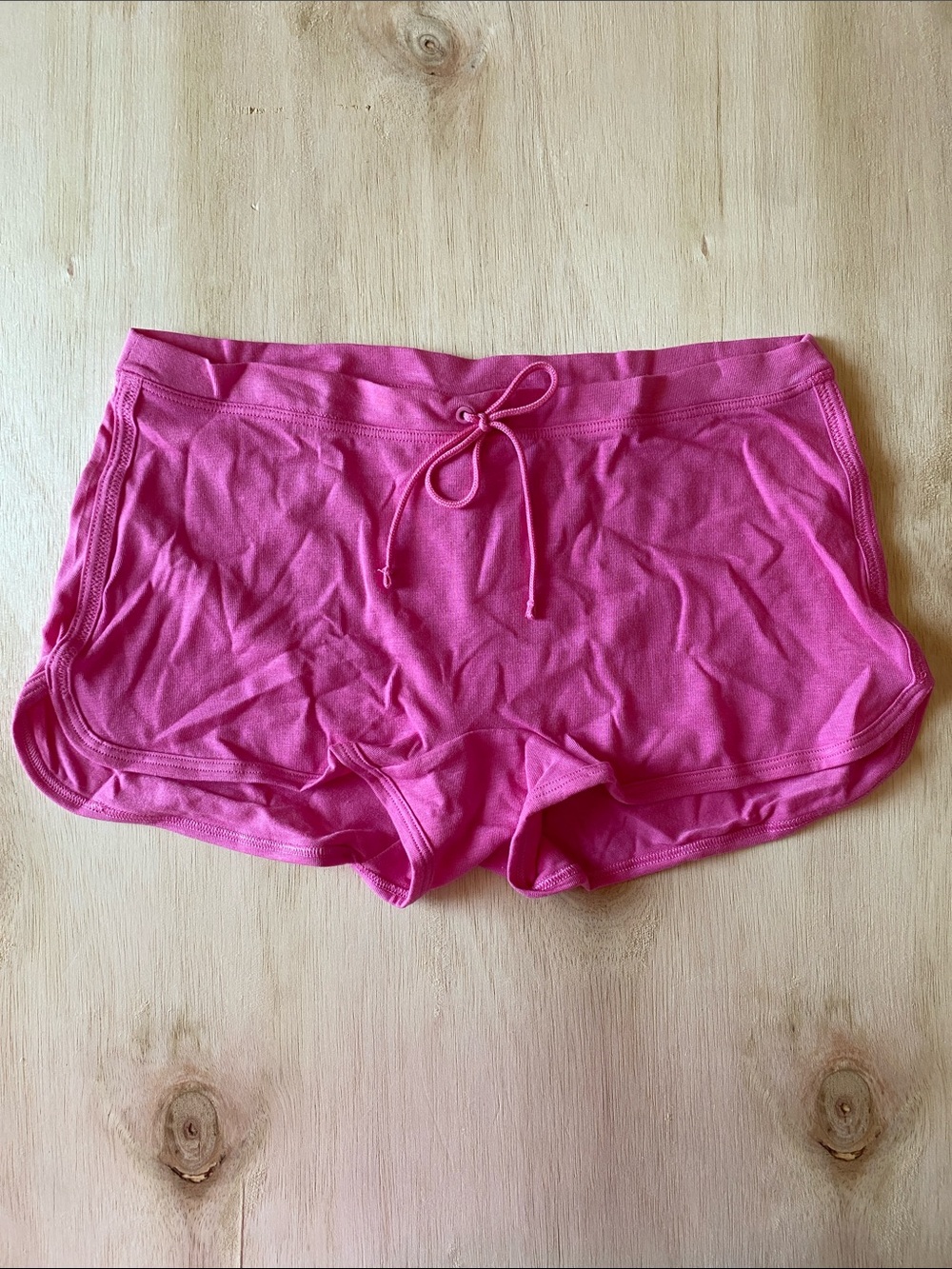 PINK Victoria's Secret Bright Pink Shorts with Silver Foil Logo - Picture 3 of 6